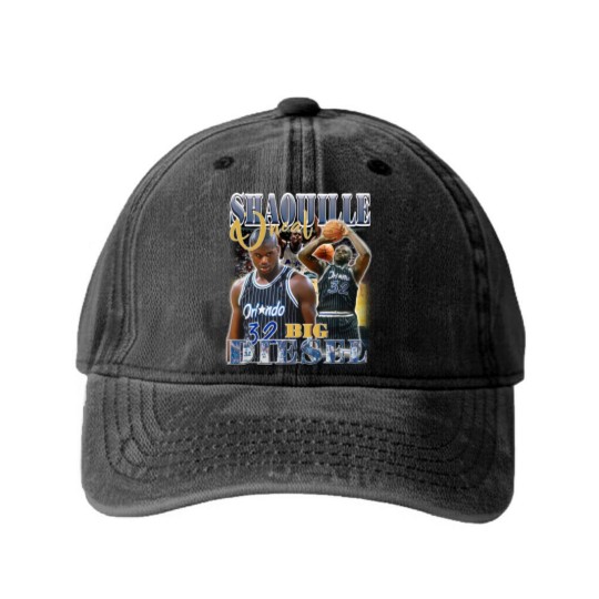 Discover Shaquille O'neal Orlando Magic Washed Denim Baseball Caps