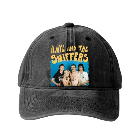Discover Amyl And The Sniffers Band Washed Denim Baseball Caps