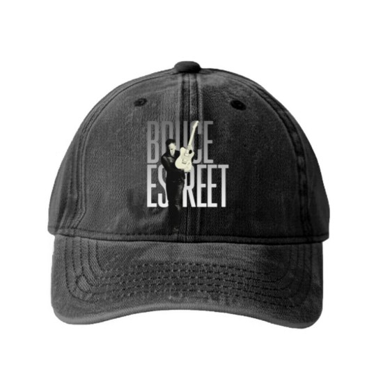 Discover Bruce Springsteen Washed Denim Baseball Caps - E Street