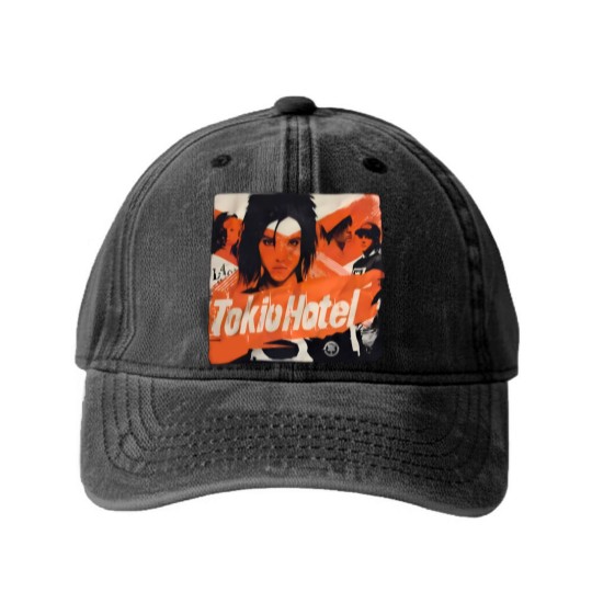 Discover Vintage Tokio Hotel Washed Denim Baseball Caps, Tokio Hotel Vintage Washed Denim Baseball Caps