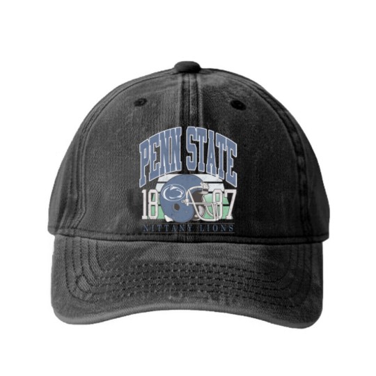 Discover Vintage University of Penn State 1887 Washed Denim Baseball Caps