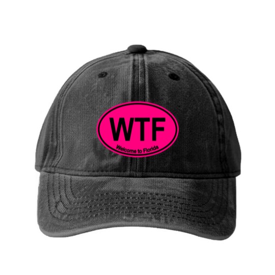 Discover WTF - Welcome to Florida (HOT PINK) - Wtf Welcome To Florida - Washed Denim Baseball Caps