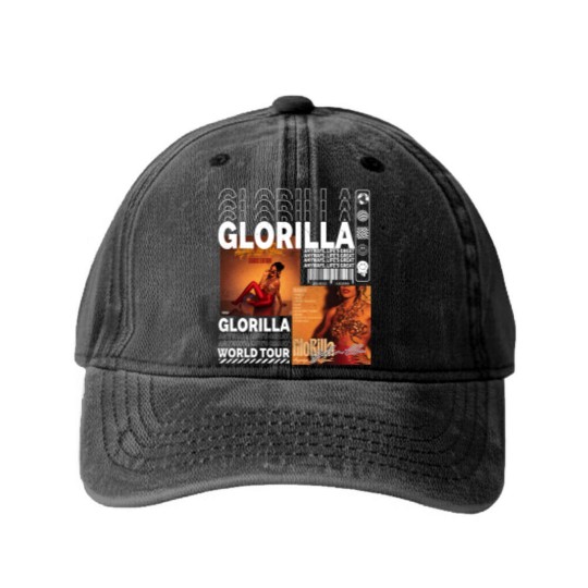 Discover Glorilla Rap Washed Denim Baseball Caps, Hiphop 90s Vintage Merch Hot 97 Summer Jam Tour 2023 Washed Denim Baseball Caps