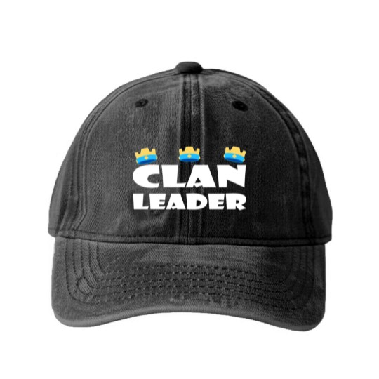 Discover Clash Of Clans Clan Leader - Perfect for COC fans and Clash Royale Fansfunny Washed Denim Baseball Caps