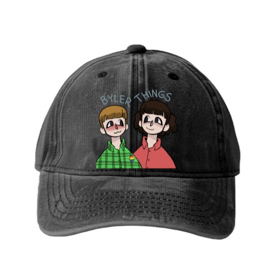 Discover Byler Will And Mike Ship Design Washed Denim Baseball Caps