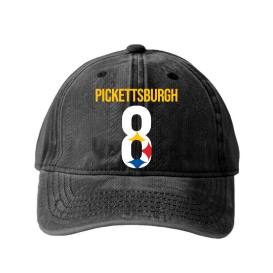 Discover Kenny Pickett  Pickettsburgh Football Washed Denim Baseball Caps