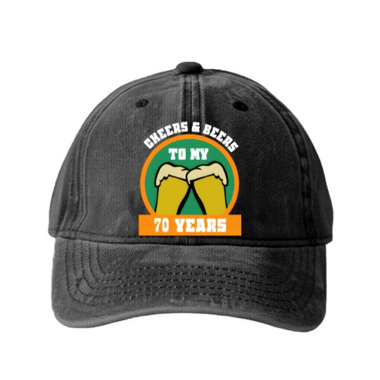 Discover 70th Birthday 70 Years Gift Funny Saying Washed Denim Baseball Caps