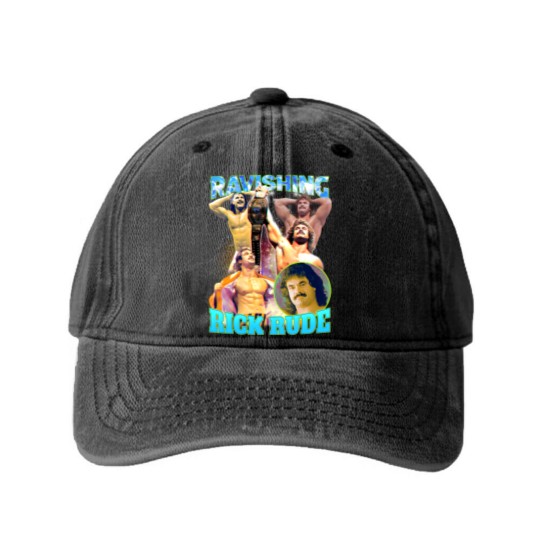 Discover R.Ic.K R.U.D.E Bo.O.Tl.E.G Washed Denim Baseball Caps