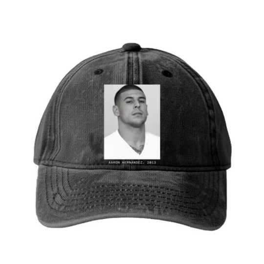 Discover Aaron Hernandez, 2013 Mugshot Washed Denim Baseball Caps