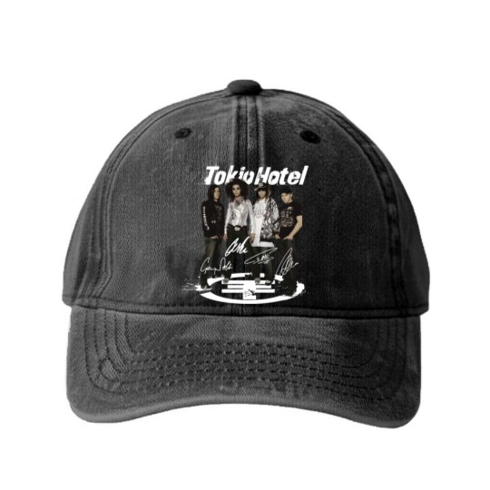Discover Tokio Hotel Band Music Washed Denim Baseball Caps, Tokio Hotel Concert 2023 Washed Denim Baseball Caps