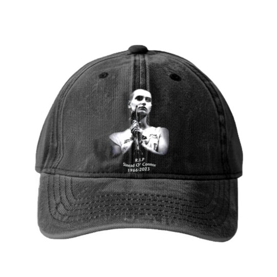 Discover Vintage Sinead O'Connor R.I.P Washed Denim Baseball Caps