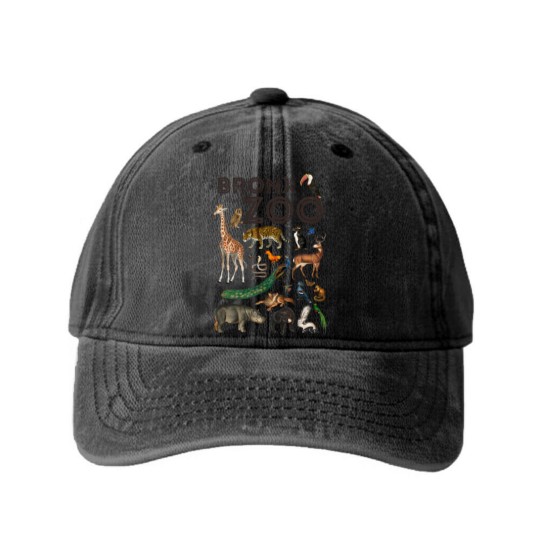 Discover Bronx Zoo Collage Washed Denim Baseball Caps