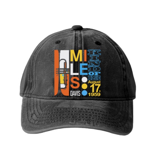 Discover Miles Davis Kind Of Blue Washed Denim Baseball Caps - John Coltrane - Blue Note Records