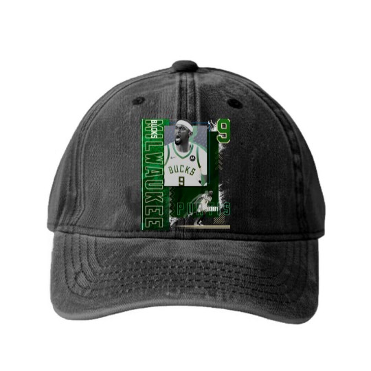 Discover Bobby Portis Basketball Paper Poster Bucks 2 - Bobby Portis - Washed Denim Baseball Caps