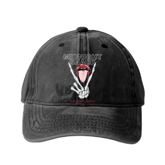 Discover Midnight Snack Matt Rife World Tour 2023 Washed Denim Baseball Caps, Matt Rife Problematic World Tour=