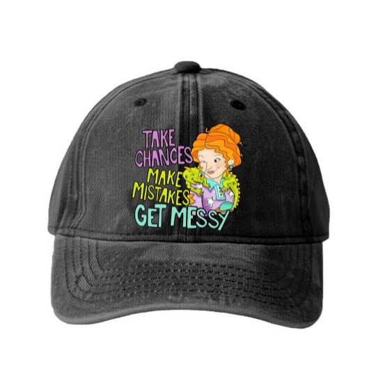 Discover Take Chances Make Mistakes Get Messy Washed Denim Baseball Caps, Miss Frizzle Washed Denim Baseball Caps, Magic School Bus