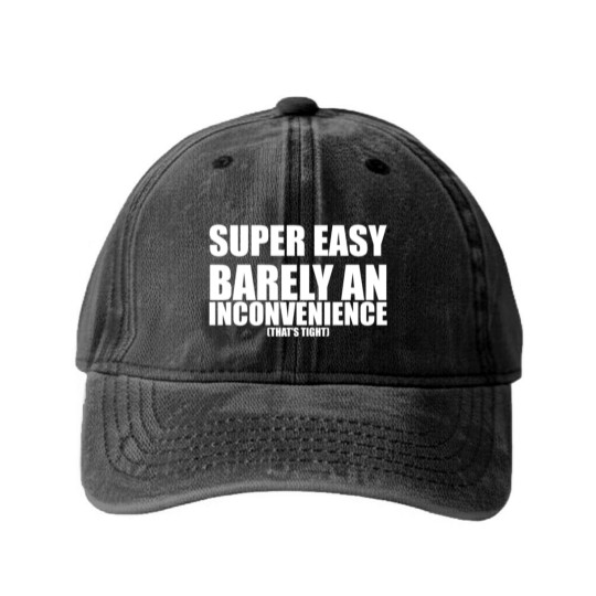 Discover Super Easy Barely An Inconvenience Washed Denim Baseball Caps
