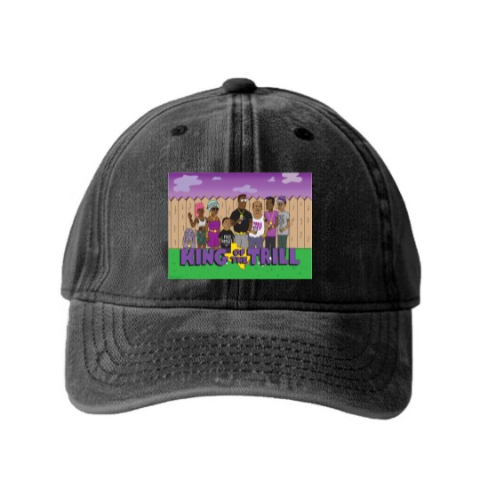 Discover King of the Trill Washed Denim Baseball Caps