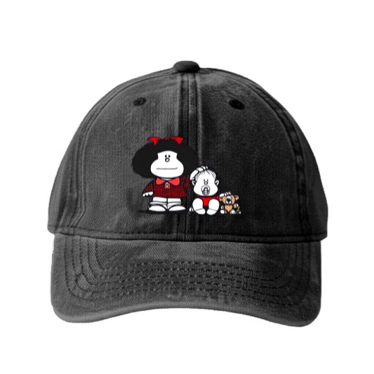Discover Hermanos - Mafalda Feminista Frases Humor - Washed Denim Baseball Caps