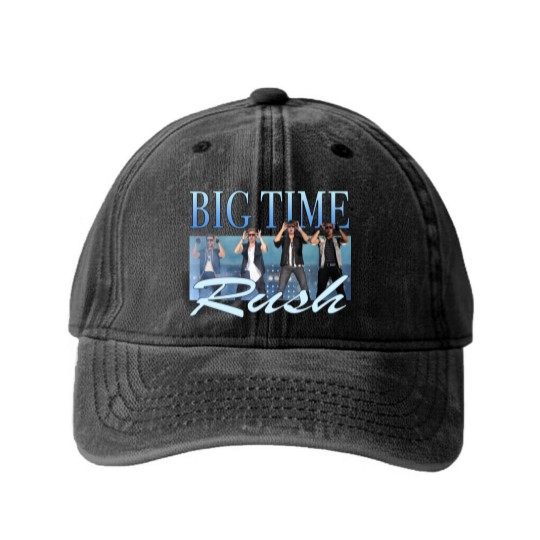 Discover Big Time Rush Retro Vintage Washed Denim Baseball Caps, Big Time Rush Washed Denim Baseball Caps
