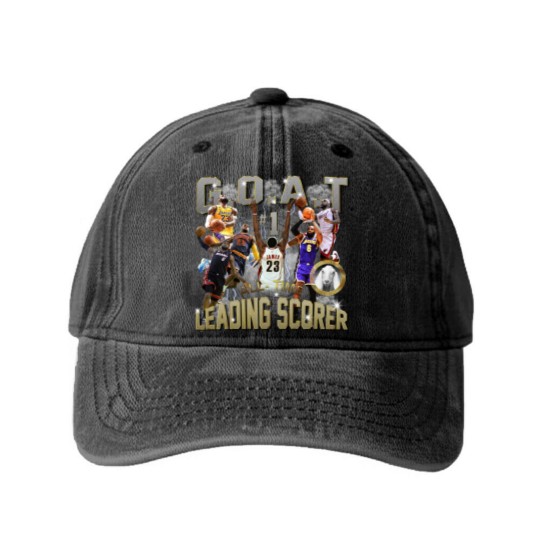Discover lebron james #1 all-time leading scorer vintage style 90's bootleg Washed Denim Baseball Caps