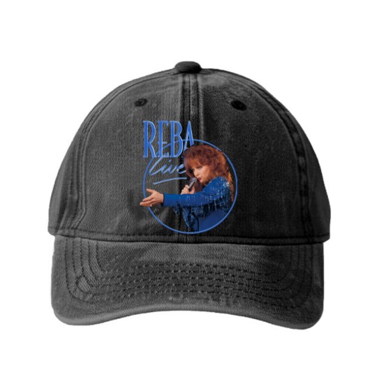 Discover Reba Vintage Live Classic Washed Denim Baseball Caps