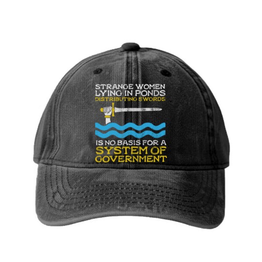 Discover Monty Python System Of Government - Distressed Look Washed Denim Baseball Caps