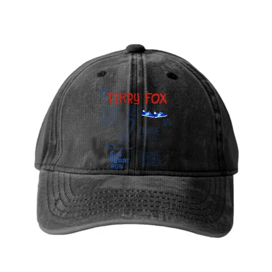 Discover Ryan Reynolds Terry Fox Washed Denim Baseball Caps for men women, Terry Fox Run Washed Denim Baseball Caps