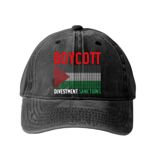 Discover Boycott Israel Divestment Sanctions - Palestine Washed Denim Baseball Caps