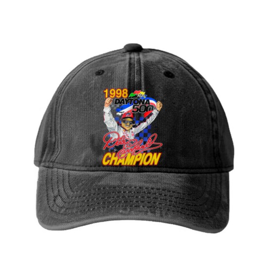Discover Vintage Dale Earnhardt 1998 Daytona 500 Washed Denim Baseball Caps, Racing Washed Denim Baseball Caps, Goodwin Champions Washed Denim Baseball Caps