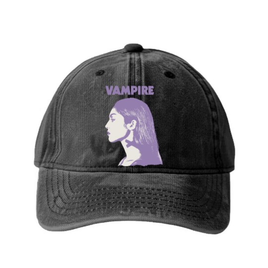Discover Vampire Olivia Rodrigo Washed Denim Baseball Caps, Olivia Rodrigo Vampire Merch Washed Denim Baseball Caps