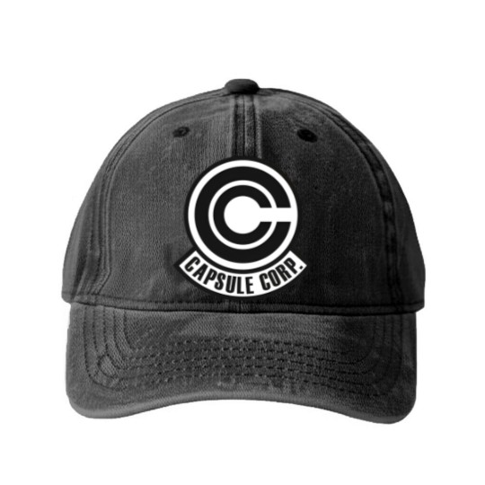 Discover Capsule corp original logo Washed Denim Baseball Caps
