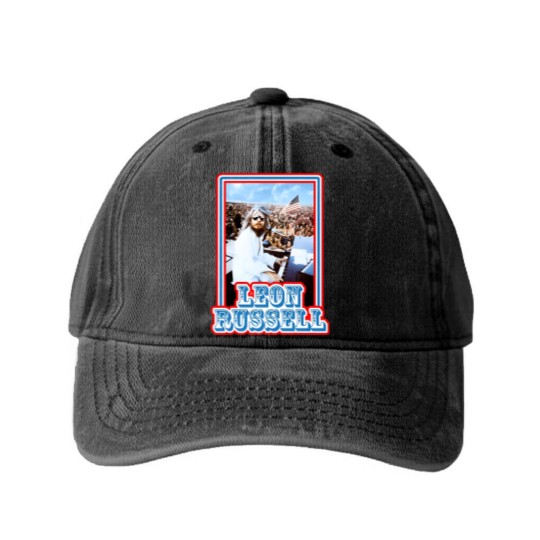 Discover Leon Russell 1972 vintage Classic Washed Denim Baseball Caps