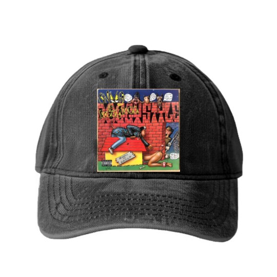 Discover Snoop Dogg Doggystyle Album Cover Washed Denim Baseball Caps