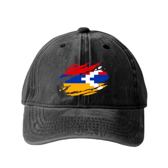 Discover Artsakh Flag Proud Artsakh Support Artsakh Strong Washed Denim Baseball Caps