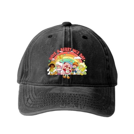 Discover Vintage Have a Berry Nice Day, Strawberry Shortcake Retro Washed Denim Baseball Caps, Berry Adventures