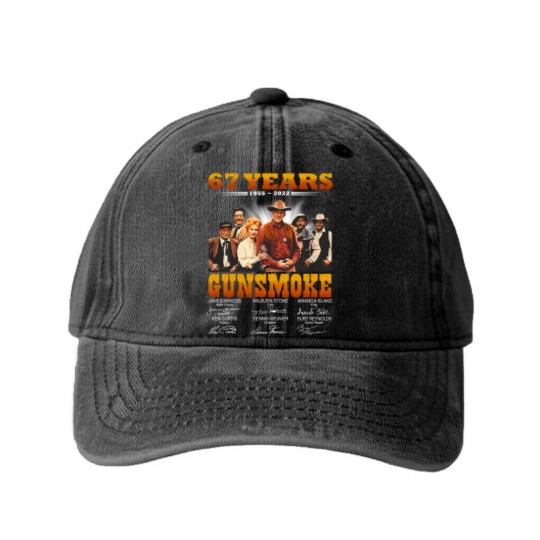 Discover Gunsmoke 68th Anniversary 1955-2023 Signatures Washed Denim Baseball Caps