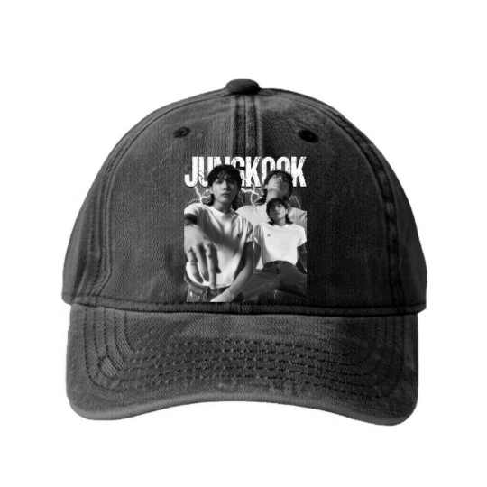 Discover Vintage JungKook 90s Bootleg Washed Denim Baseball Caps, Jungkook Seven BTS Unisex Washed Denim Baseball Caps