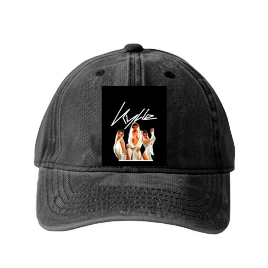 Discover Kylie Minogue Fever Cant Get You Out Of My Head Graphic Washed Denim Baseball Caps