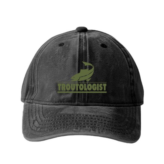 Discover Trout Fishing Washed Denim Baseball Caps