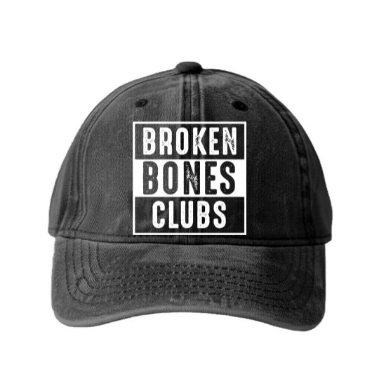 Discover Vintage 1970's Broken Bone Club - Broken Bones - Washed Denim Baseball Caps