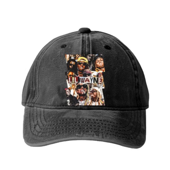 Discover Lil Wayne Washed Denim Baseball Caps, Vintage Lil Wayne graphic Washed Denim Baseball Caps, Lil Wayne Washed Denim Baseball Caps