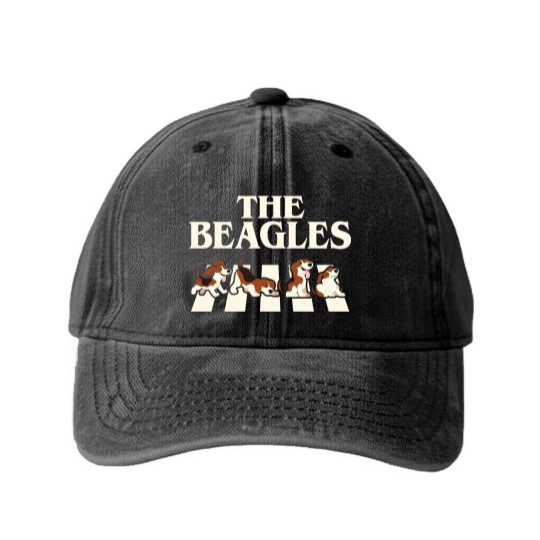 Discover The Beagles Funny Gag - Funny Beagles - Washed Denim Baseball Caps