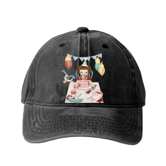Discover Melanie Martinez Washed Denim Baseball Caps - Music Unisex Washed Denim Baseball Caps - American Singer Washed Denim Baseball Caps