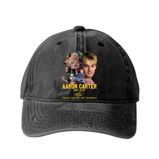 Discover Aaron Carter Washed Denim Baseball Caps