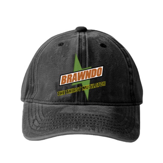 Discover Brawndo - The Thirst Mutilator - vintage logo - Brawndo - Washed Denim Baseball Caps