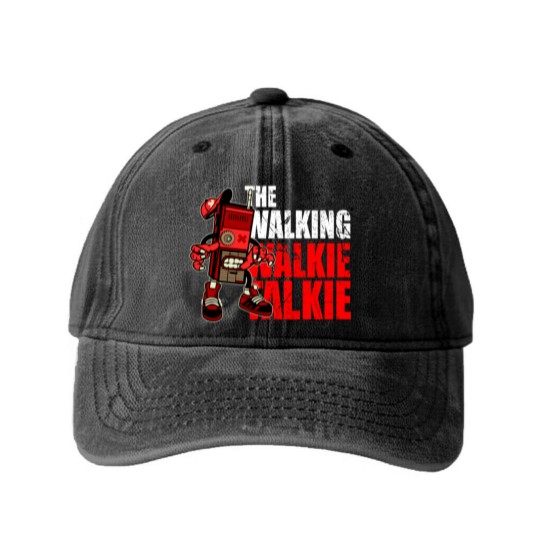 Discover The Walkie Talkie Radio Giftidea Washed Denim Baseball Caps