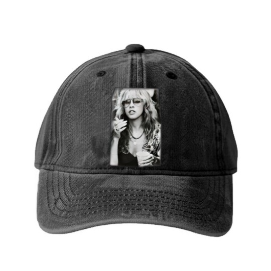 Discover Stevie Nicks Black Vintage Vintage Washed Denim Baseball Caps,