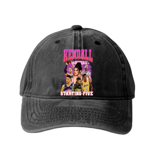 Discover 90s Vintage Kendall Starting Five Washed Denim Baseball Caps Loahaddian Kendall Jenner Team Washed Denim Baseball Caps