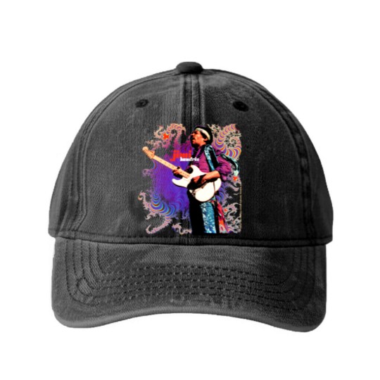 Discover Jimi Hendrix Washed Denim Baseball Caps, Jimi Hendrix Vintage Washed Denim Baseball Caps